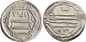 ISLAMIC, 'Abbasid Caliphate. temp. Al-Rashid, AH 170-193 / AD 786-809. Dirham (Silver, 25 mm, 2.94 g, 6 h), citing the caliph Harun al-Rashid with the...