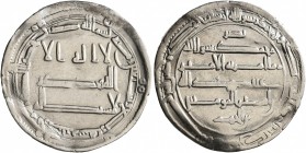 ISLAMIC, 'Abbasid Caliphate. temp. Al-Rashid, AH 170-193 / AD 786-809. Dirham (Silver, 25 mm, 2.89 g, 12 h), citing the heir apparent al-Mahdi, Armini...