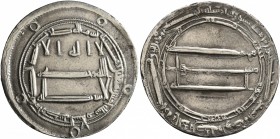 ISLAMIC, 'Abbasid Caliphate. temp. Al-Rashid, AH 170-193 / AD 786-809. Dirham (Silver, 23 mm, 2.72 g, 12 h), Madinat al-Salam, AH 175 = AD 791/2. Rev....