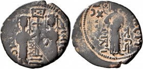 ISLAMIC, Anatolia & al-Jazira (Post-Seljuk). Zangids (Syria). Nur al-Din Mahmud, AH 541-569 / AD 1146-1173. Fals (Bronze, 23 mm, 3.49 g, 7 h), Halab, ...
