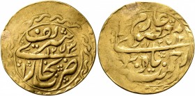 ISLAMIC, Persia (Post-Mongol). Manghits (Khanate of Bukhara). Nasr Allah, AH 1242-1277 / AD 1827-1860. Tilla (Gold, 23 mm, 4.39 g, 4 h), Bukhara, AH 1...
