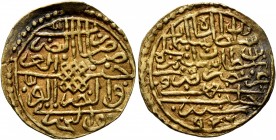 ISLAMIC, Ottoman Empire. Sulayman II Qanuni ('the Lawgiver'), AH 926-974 / AD 1520-1566. Sultani (Gold, 21 mm, 3.32 g, 10 h), Halab, AH 926 / AD 1520....
