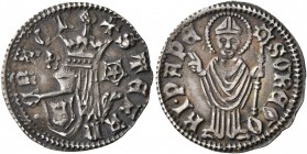 BOSNIA. Stefan Tomašević, 1461-1463. Gros (Silver, 18 mm, 1.17 g, 5 h). +STЄFAn•CRAGL Crowned helmet over coat of arms flanked by R and double star. R...