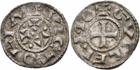 FRANCE, Provincial. Aquitaine. Guillaume IX le Troubadour, 1086-1127. Denier (Silver, 18 mm, 1.00 g, 1 h), Bordeaux, circa 1100-1120. +VICTORIA Three ...