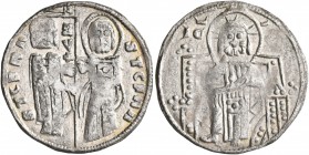 SERBIA. Stefan II Dragutin, as retired king, 1282-1316. Gros (Silver, 20 mm, 1.41 g, 12 h), circa 1300-1310. STEFAN - R(inverted)VX - STEFAN Stefan II...
