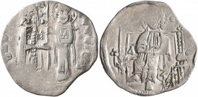 SERBIA. Stefan II Dragutin, as retired king, 1282-1316. Gros (Silver, 21 mm, 2.18 g, 6 h), a contemporary imitation, circa 1300-1310. STEFANV - RVX (?...