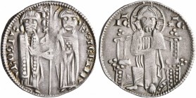 SERBIA. Stefan Uros II Milutin, king, 1282-1321. Gros (Silver, 20 mm, 2.15 g, 6 h). VROSIVS REX S STEFAN' Stefan Uroš II standing facing on the left, ...