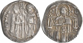 SERBIA. Stefan Uros II Milutin, king, 1282-1321. Gros (Silver, 19 mm, 1.67 g, 6 h). VROSIVS RO S STEFAN' Stefan Uroš II standing facing on the left, h...