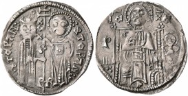 SERBIA. Stefan Uros III Decanski, king, 1321-1331. Gros (Silver, 20 mm, 1.73 g, 1 h). STЄPAN REX STЄPAN Stefan Uroš III standing facing on the left, c...