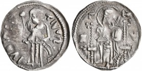 SERBIA. Stefan Lazar Hrebljanovic, Knez of Serbia, 1371-1389. Gros (Silver, 17 mm, 0.93 g, 11 h), a contemporary imitation of a gros of Knez Lazar Hre...