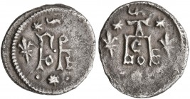 SERBIA. Djuradj I Brankovic, Despot, 1427-1456. Gros (Silver, 12 mm, 1.00 g, 4 h). ГЮРГЬ (monogram of Djuradj) flanked by fleurs-de-lis; above symbol ...