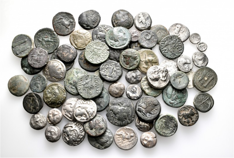 A lot containing 25 silver and 42 bronze coins. All: Greek. Fine to very fine. L...