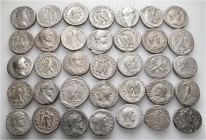 A lot containing 35 silver coins. All: Roman Provincial Tetradrachms. Fine to very fine. LOT SOLD AS IS, NO RETURNS. 35 coins in lot.