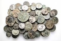 A lot containing 6 silver and 70 bronze coins. Includes: Greek, Roman Provincial, Roman Imperial, Byzantine, early Medieval and Islamic. Fair to very ...