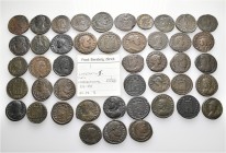 A lot containing 45 bronze coins. All: Roman Imperial. About very fine to about extremely fine. LOT SOLD AS IS, NO RETURNS. 45 coins in lot.


From...