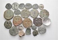 A lot containing 2 silver, 18 bronze coins and 3 lead seals. All: Byzantine. Fine to very fine. LOT SOLD AS IS, NO RETURNS. 23 coins in lot.