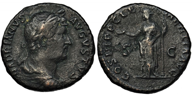 Cesarstwo Rzymskie, Hadrian (117-138), Sesterc
 Mennica Rzym Awers: popiersie c...