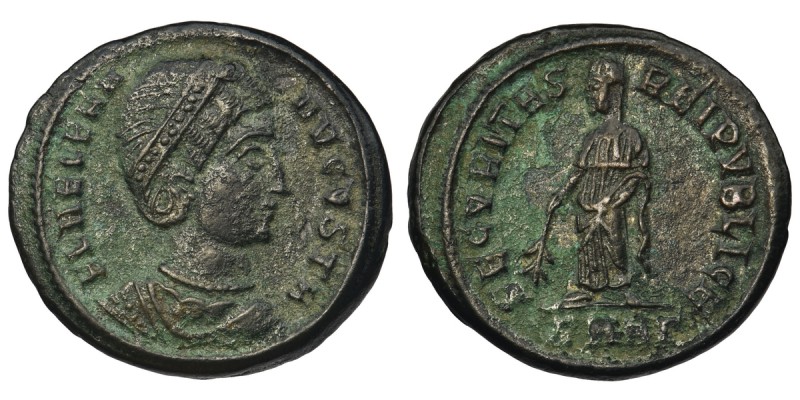 Cesarstwo Rzymskie, Helena jako Augusta (325-329), Follis 
 Mennica Cyzicus
 A...