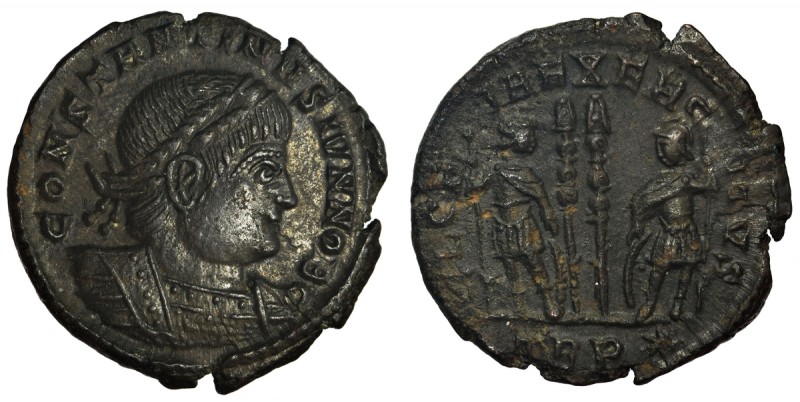 Cesarstwo Rzymskie, Konstantyn II (337-340), jako cezar (317-337), Follis - rzad...