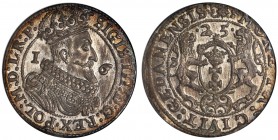 Zygmunt III Waza, Ort Gdańsk 1625 - NGC MS64 - P: - WYŚMIENITY MAX