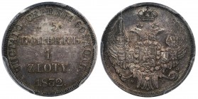 15 kopiejek = 1 złoty Petersburg 1832 - PCGS AU55 - rzadki rocznik