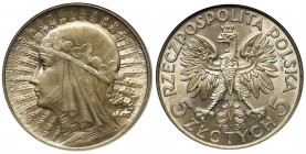 Głowa Kobiety, 5 złotych 1934 - NGC MS63 WYŚMIENITA 2-ga nota