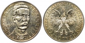 Traugutt, 10 złotych 1933 - PCGS MS63 - świeża odbitka