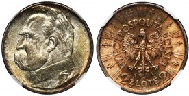 Piłsudski, 2 złote 1934 - NGC MS65 - PIĘKNY 2-ga nota