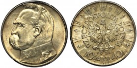 Piłsudski, 10 złotych 1936 - PCGS MS62