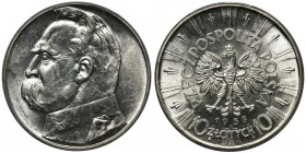 Piłsudski, 10 złotych 1938 - PCGS MS62