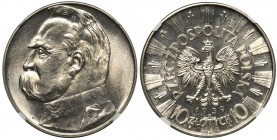 Piłsudski, 10 złotych 1939 - NGC MS63