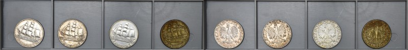 Zestaw, Żaglowiec 5 złotych 1936 (4 szt.)
 Obiegowe, jeden w słabym stanie, inn...