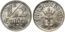 Wolne Miasto Gdańsk, 1/2 guldena 1932 - NGC MS64