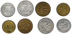 Skrętki monet obiegowych III RP (4 szt.)