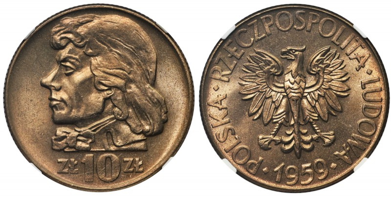 Kościuszko 10 złotych 1959 - NGC MS64
 Pierwszy rocznik obiegówki z portretem K...