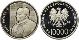 Jan Paweł II, 10.000 złotych 1989 - Kratka