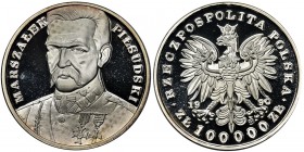 Mały Tryptyk, 100.000 złotych 1990 - Piłsudski