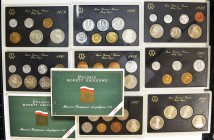 Zestaw, Polskie monety obiegowe - zestawy rocznikowe ( 9 zestawów)