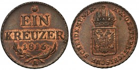 Austria, Franciszek II, 1 krajcar Wiedeń 1816