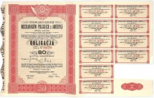 Obligacja Stowarzyszenia Mechaników Polskich z Ameryki S.A. w Warszawie, 80 złotych 1938
