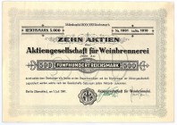 Bielitz - Bielsko - Aktiengesellschaft fur Weinbrennerei, 10 x 500 RM 1941
