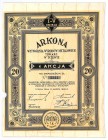 ARKONIA Wytwórnia Wyrobów Metalowych Tow. Akcyjne, Em.1-4, 20 złotych 1925