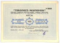 THONET-MUNDUS Polskie Fabryki Giętych Mebli, 100 złotych 1934