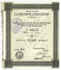 Cukrownia STRZYŻÓW S.A., 5x5000 marek 1923