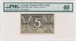 Germany, Oflag II C Woldenberg - 5 Mark 1944 - PMG 40
