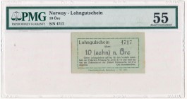Germany, Norway(Sagen), Feldpost Nr. 32117A - 10 Ore - PMG 55 - UNIQUE