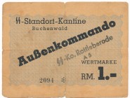 Germany, Buchenwald, 1 Wertmarke (1937-1945) with overprint SS-Ko. Rottleberode A5 - RARE