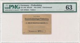 Germany, Flossenburg, 1 Reichsmark (1944) - PMG 63 - David E.Seelye Collection - SCARCE