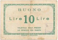 Italy, POW Camp P.G.53 - 10 lire ND