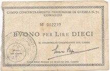 Italy, POW Camp P.G.70 - 10 lire ND